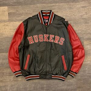 Vintage 1990s Nebraska Cornhuskers Leather Jacket 
Men’s Size XL